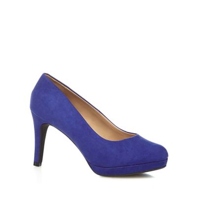 Blue 'Cindy' high stiletto heel court shoes